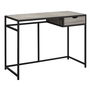 Computer Desk Dark Taupe Black Metal - 7221