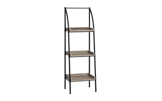 Bookcase Dark Taupe Black Metal - 7228