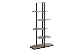 Bookcase Dark Taupe Black Metal - 7232