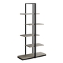 Bookcase Dark Taupe Black Metal - 7232