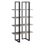 Bookcase Dark Taupe Black Metal - 7237