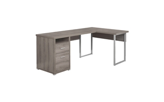 Computer Desk Dark Taupe left or right facing - 7255