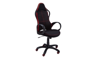 Office Chair Black red Fabric multi position - 7259