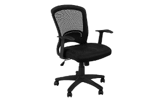 Office Chair Black mesh mid-back multi-position - 7265