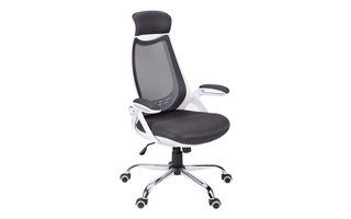Office Chair White Grey mesh Chrome high-back exec - 7269