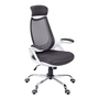 Office Chair White Grey mesh Chrome high-back exec - 7269