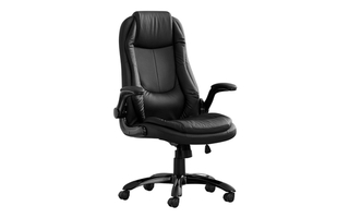 Office Chair Black leather-look high back executive - 7277