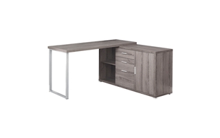 Computer Desk Dark Taupe left or right facing - 7285