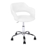 Office Chair White Chrome Metal hydraulic lift base - 7299