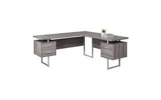 Computer Desk Dark Taupe left or right facing - 7304