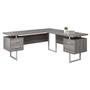 Computer Desk Dark Taupe left or right facing - 7304