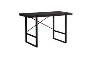 Computer Desk Espresso Black Metal - 7311