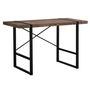 Computer Desk Brown Reclaimed Wood Black Metal - 7314