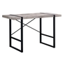 Computer Desk Taupe Reclaimed Wood Black Metal - 7315