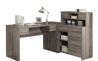 Computer Desk Dark Taupe Left or Right Facing Corner - 7318