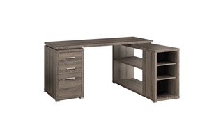 Computer Desk Dark Taupe Left or Right Facing Corner - 7319