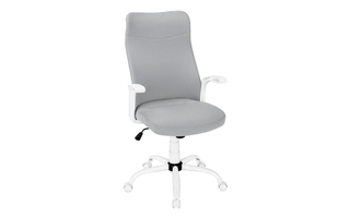 Office Chair White Grey Fabric multi position - 7324