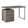 Computer Desk Dark Taupe left or right facing - 7326