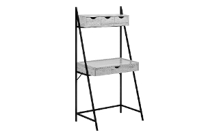 Computer Desk Grey Black Metal - 7331
