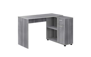 Computer Desk Grey with a storage cabinet - 7351