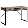 Computer Desk Dark Taupe Black Metal - 7365