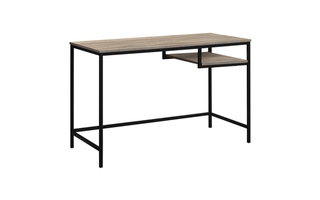 Computer Desk Dark Taupe Black Metal - 7370