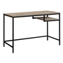 Computer Desk Dark Taupe Black Metal - 7370