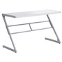 Computer Desk White Silver Metal - 7372