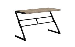 Computer Desk Dark Taupe Black Metal - 7373