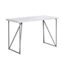 Computer Desk White Silver Metal - 7376