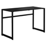 Computer Desk Black Metal Black Tempered Glass - 7379