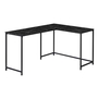 Computer Desk Black Marble Black Metal corner - 7396