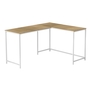 Computer Desk Natural White Metal corner - 7397
