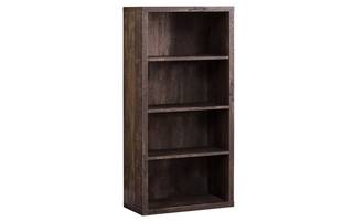 Bookcase Brown Reclaimed Wood-Look adj. shelves - 7404