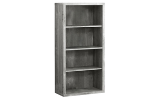 Bookcase Grey Reclaimed Wood-Look adj. shelves - 7405