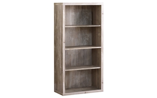 Bookcase Taupe Reclaimed Wood-Look adj. shelves - 7406