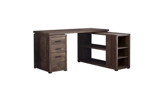 Computer Desk Brown Reclaimed Wood l/r facing corner - 7420