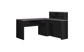 Computer Desk Black Grey Top left/right facing corner - 7430