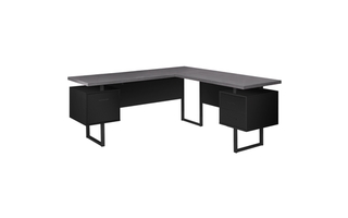 Computer Desk Black Grey Top left/right facing - 7432