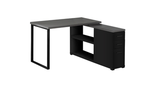 Computer Desk Black Grey Top left/right facing corner - 7433