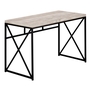 Computer Desk Taupe Reclaimed Wood Black Metal - 7452