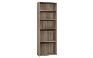 Bookcase Dark Taupe with 5 shelves - 7468
