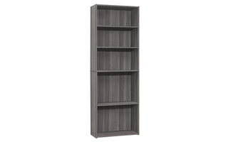 Bookcase Grey with 5 shelves - 7469