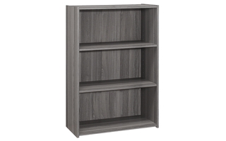 Bookcase Grey with 3 shelves - 7478