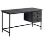 Computer Desk Black Reclaimed Wood Black Metal - 7488