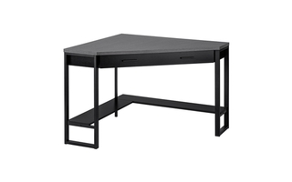Computer Desk Black Grey Top corner Black - 7503