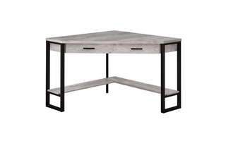 Computer Desk Grey Reclaimed Wood corner - 7505