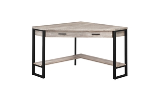 Computer Desk Taupe Reclaimed Wood corner - 7506