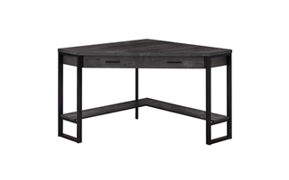 Computer Desk Black Reclaimed Wood corner - 7507