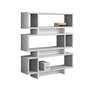 Bookcase White cement-look modern style - 7532